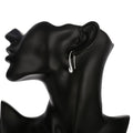 Water Drop Modeling Silver Ear Hook Earrings