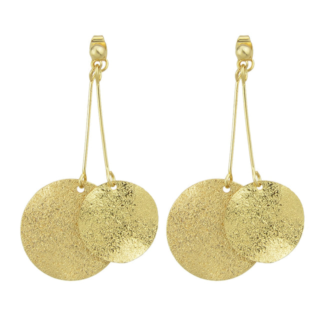 Gold Silver Color with Round Drop Earring