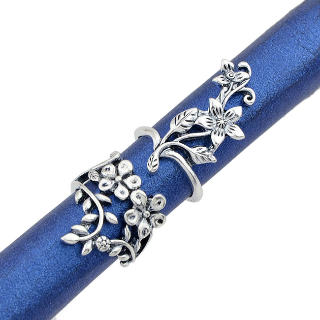 Antique Silver Color With Flower Rings Set