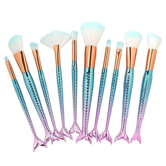 Beauty Mermaid Brush Multicolor Foundation Eyeshadow