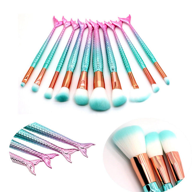 Beauty Mermaid Brush Multicolor Foundation Eyeshadow