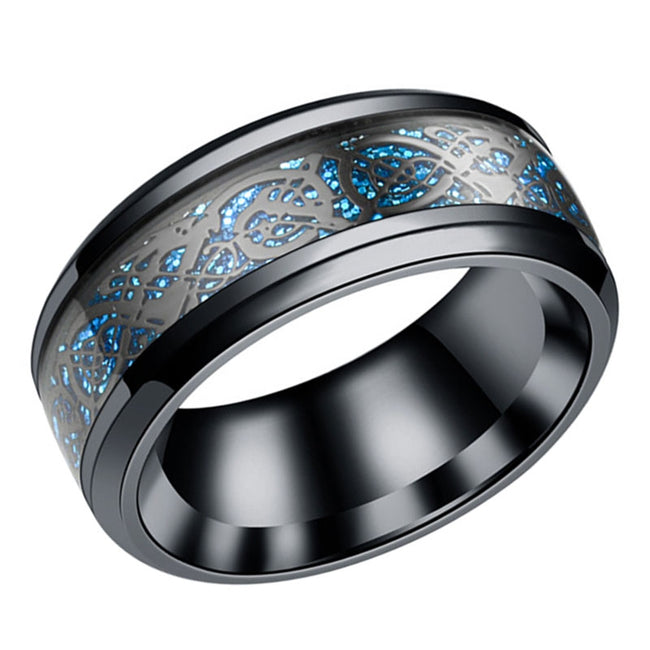 Carbon Ring Men'S Ring Stainless Steel Ring