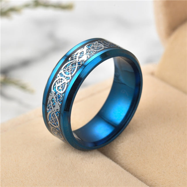 Carbon Ring Men'S Ring Stainless Steel Ring