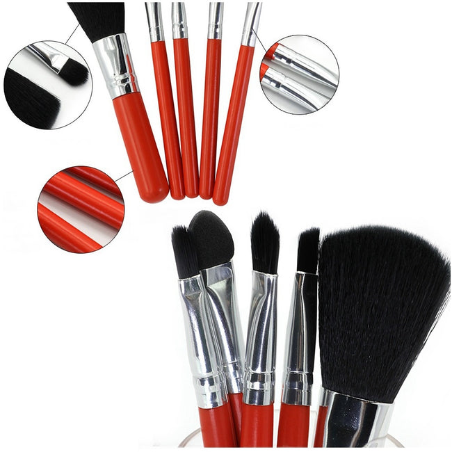 Mini Colorful Beginner Makeup Brush Set for Travel