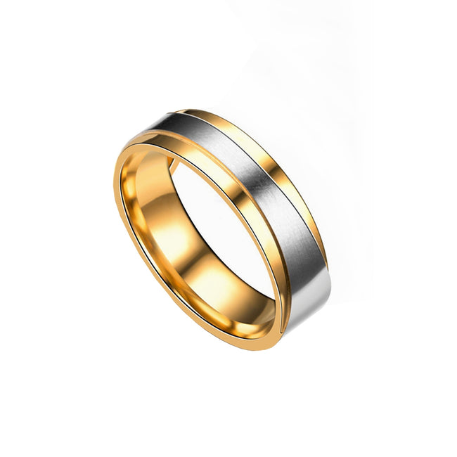 Men's Steel Lovers Gold-Plated Rings Personality