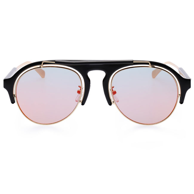 Sunglasses Round Frame Colored Coating Eye Wear