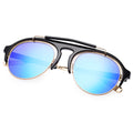 Sunglasses Round Frame Colored Coating Eye Wear