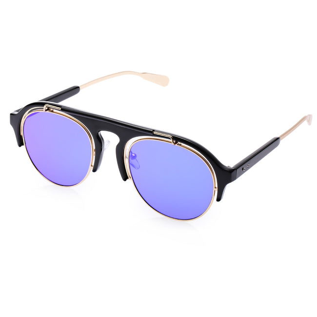 Sunglasses Round Frame Colored Coating Eye Wear
