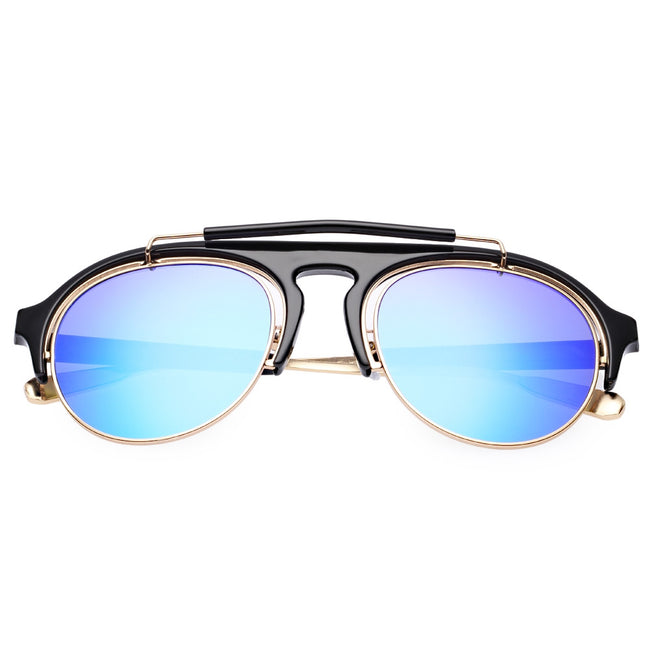 Sunglasses Round Frame Colored Coating Eye Wear