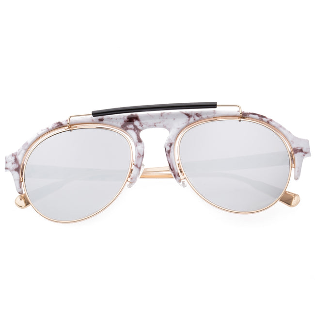 Sunglasses Round Frame Colored Coating Eye Wear