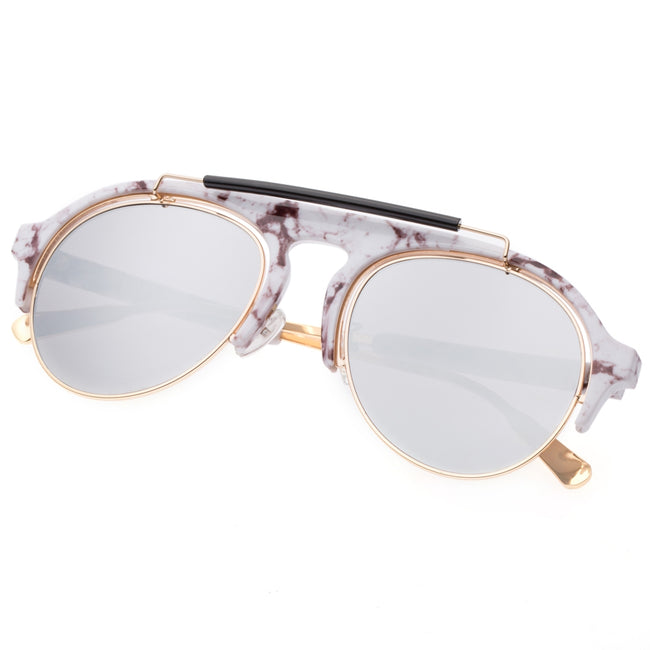 Sunglasses Round Frame Colored Coating Eye Wear