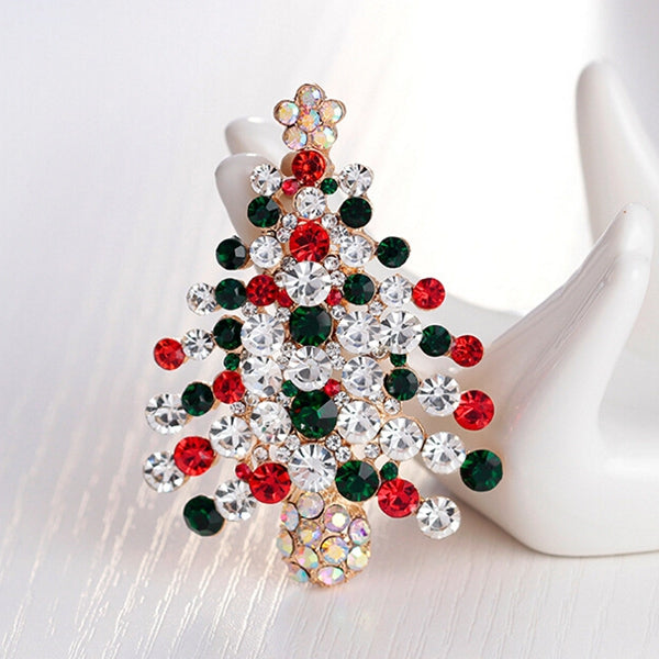 Zircon Christmas Tree Brooch