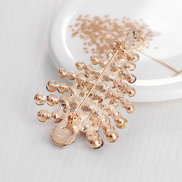 Zircon Christmas Tree Brooch