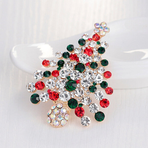 Zircon Christmas Tree Brooch