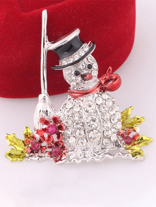 Christmas Snowman Brooch
