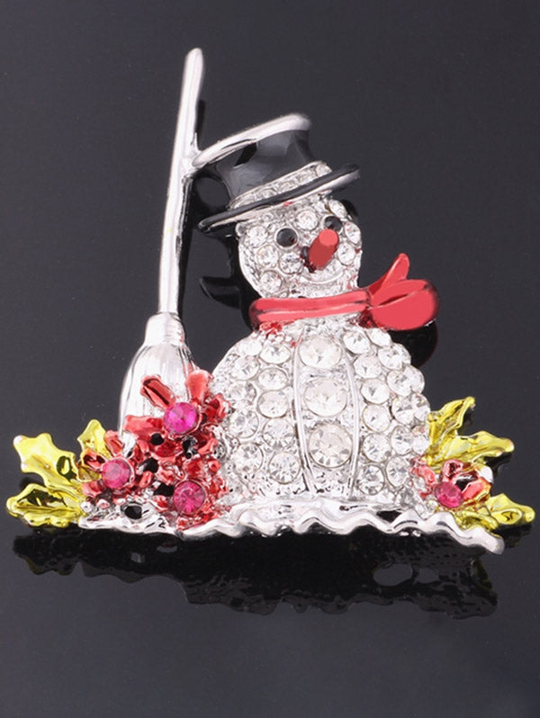 Christmas Snowman Brooch
