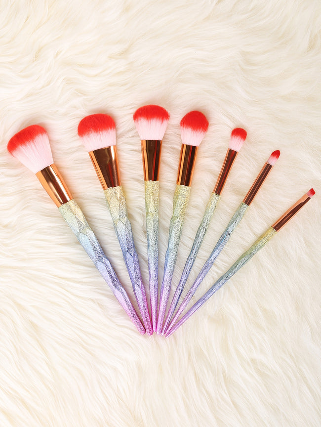 Rainbow Unicorn Conical Makeup Brushes Set