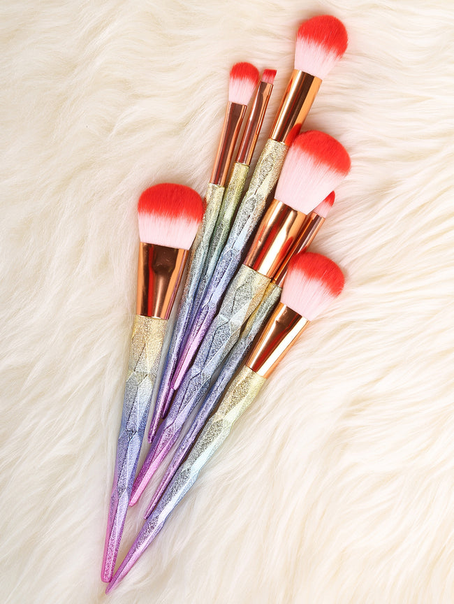 Rainbow Unicorn Conical Makeup Brushes Set