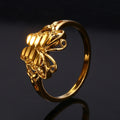 Electroplate Gold Color Butterfly Ring for Women