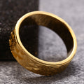 Electroplate Gold Color Geometric Pattern Ring
