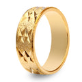 Electroplate Gold Color Geometric Pattern Ring