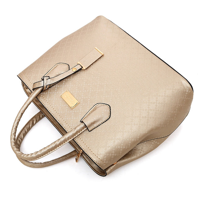6 Pcs Argyle Pattern Handbag Set