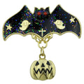 Halloween Pumpkin Ghost Bat Star Brooch