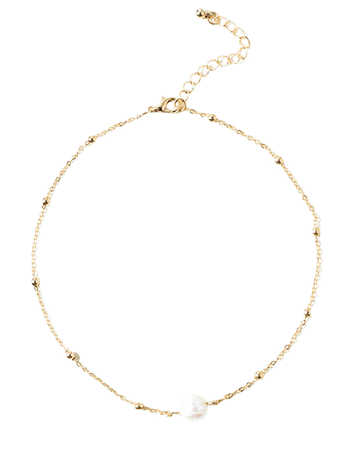 Faux Pearl Collarbone Necklace