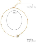 Faux Pearl Collarbone Necklace
