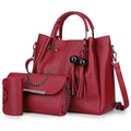 Leather Handbag Women Shoulder Bag Card Holder
