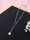 Layered Round Shape Beaded Necklace