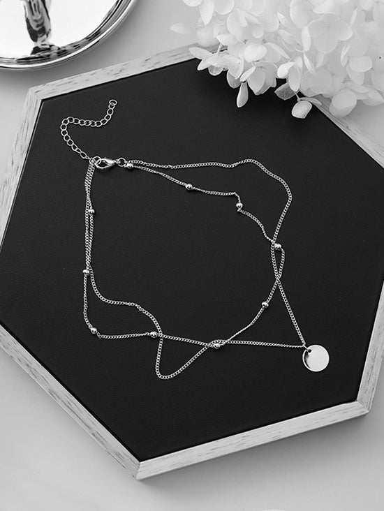 Layered Round Shape Beaded Necklace