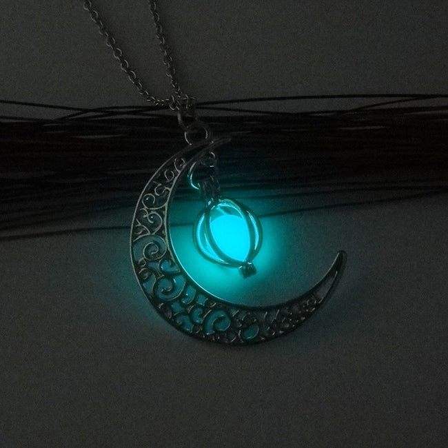 Fashion Women'S Moon Charm Luminous Stone