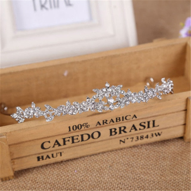 Gorgeous Silver Crystal Bridal Tiara Crown Bride