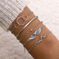 Women's Fashion Crystal Leaves Geometric Chain