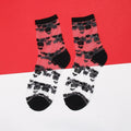 Womens Silk Lace Transparent Socks Black
