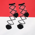Womens Silk Lace Transparent Socks Black