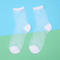 Womens Silk Lace Transparent Socks Black