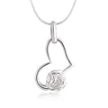 Elegant charm retro exquisite hollow heart pendant