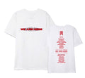 We are here world tour city names printing o neck t shirt