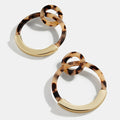 Leopard Print Acrylic Round Earrig Fashion Charm