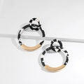 Leopard Print Acrylic Round Earrig Fashion Charm
