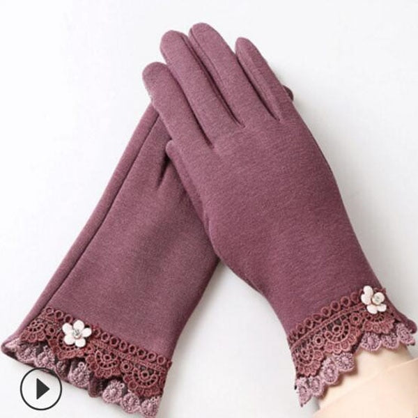 Warm Women Fashion Gloves Thick Touched