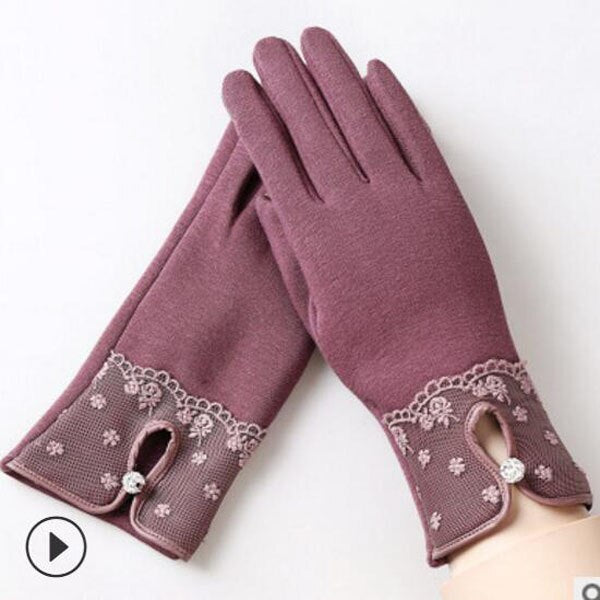 Warm Women Fashion Gloves Thick Touched