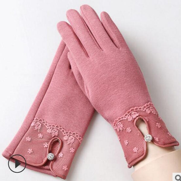 Warm Women Fashion Gloves Thick Touched