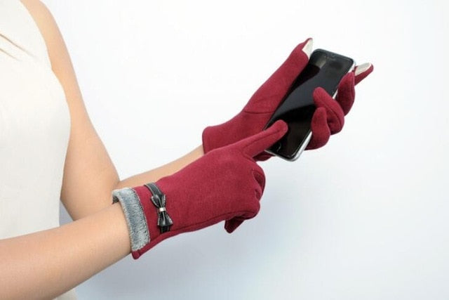 Warm Women Fashion Gloves Thick Touched