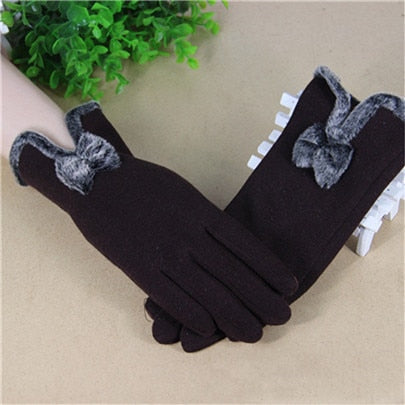 Warm Women Fashion Gloves Thick Touched