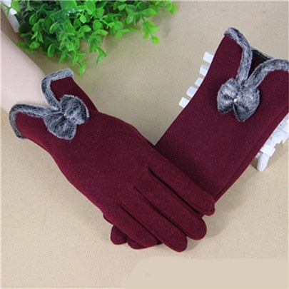 Warm Women Fashion Gloves Thick Touched