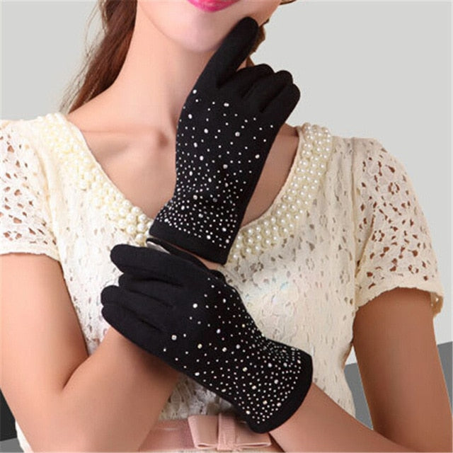 Warm Women Fashion Gloves Thick Touched