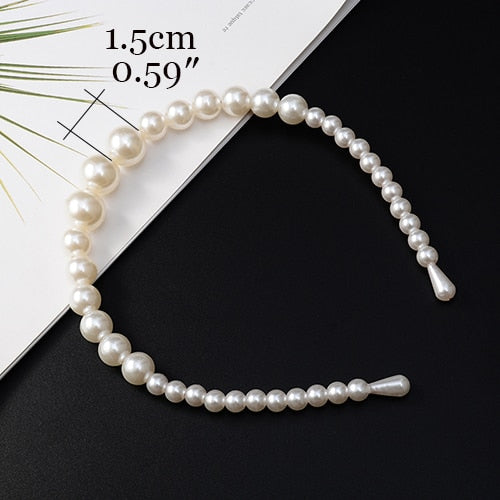 Fashion Luxury Big Pearl Headband Hair Band